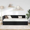 vidaXL Eckbettgestell mit Matratze mit Kopfteil 2 pcs Schwarz Samt 3393823 Bild 3