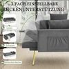 STILVORA Schlafsofa Zweiersofa Schlafsofa mit bettfunktion Realxsofa mit Kissen Grau, Set 1 Teile, für Wohnzimmer,Mietwohnung,kleines Apartment Bild 4