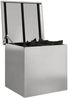 vidaXL Außenlagerbox Silber 55 x 50,5 x 50 cm Stahl 874578 Bild 3