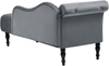 Linksseitige Chaiselongue IVRY Samtstoff Grau Bild 5