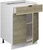 Küchenunterschrank Fame-Line Eiche Paneel 60 cm mit Schublade, AP Marmor Vicco Bild 4