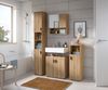 Badschrank B/H/T: 30x192x30 cm in Artisan Oak Nachbildung und -- Bild 5