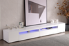 TV-Schrank mit LED-Beleuchtung, 240x38,5x35,5 cm, MDF, Weiß Bild 3