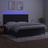 vidaXL Boxspringbett mit Matratze & LED Schwarz 200x200 cm Samt 3136265 Bild 4