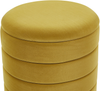 Pouf Samtstoff mit Stauraum senfgelb 2er Set GARLAND Bild 5