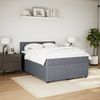 vidaXL Boxspringbett, mit Matratze, Samt Dunkelgrau, 140x200 cm Bild 3