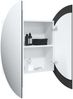 vidaXL Badezimmerschrank mit Rundem Spiegel & LED Weiß 54x54x17,5 cm 345587 Bild 5