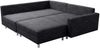 Wohnlandschaft Sofa Couch Ecksofa Eckcouch Gewebestoff schwarz + Hocker Minsk L Bild 4