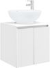 vidaXL Wandmontierte Waschtisch Weiß 49,5 x 44,5 x 65 cm Holzwerkstoff 890442 Bild 2