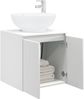 vidaXL Wandmontierte Waschtisch Weiß 49,5 x 44,5 x 65 cm Holzwerkstoff 890442 Bild 3