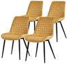 ML-DESIGN Polsterstuhl Esszimmerstühle mit Rückenlehne moderne Design Lounge mit Metallbeinen (4 St), Wohnzimmerstuhl Esstischstühle 4er Set Küchenstuhl Samt Bild 4