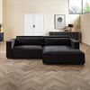 Ecksofa Ottomane rechts Geflechtstoff 266x150x80 anthrazit FINN Bild 2