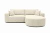 Kaiser Möbel Ecksofa mit Schlaffunktion für Wohnzimmer, Cordstoff Tilia, ROUND ONE, abgerundete Form, Liegefunktion, Stauraum, modernes Design Bild 2