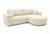 Kaiser Möbel Ecksofa mit Schlaffunktion für Wohnzimmer, Cordstoff Tilia, ROUND ONE, abgerundete Form, Liegefunktion, Stauraum, modernes Design Bild 3