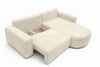 Kaiser Möbel Ecksofa mit Schlaffunktion für Wohnzimmer, Cordstoff Tilia, ROUND ONE, abgerundete Form, Liegefunktion, Stauraum, modernes Design Bild 4