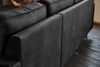KAWOLA Ecksofa VILNIUS 3-Sitzer mit Longchair rechts Lederfaserstoff schwarz 85 x 170 x 286 cm Bild 5