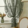 Sunicol Vorhang 2 Stück Französische Spitzenvorhang Durchlässig Gardinen, Vintage-Fensterbehandlung für Wohnzimmer Schlafzimmer Bild 3