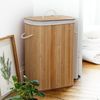 Calicosy Rechteckiger Wäschekorb aus Bambus 70L - H60 cm - Helles Holz Bild 2