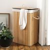 Calicosy Rechteckiger Wäschekorb aus Bambus 70L - H60 cm - Helles Holz Bild 3