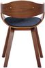 2er Set Stühle LONDON Stoff - 73x49x46cm, Walnuss/Blau Stoff Holz Gestell Konferenzstuhl Wartezimmerstuhl Bild 5