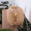 LED Tischleuchte, Bambus-Geflecht, Höhe 27 cm Bild 2