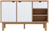 Sideboard Braun und Weiß 114 x 43 x 73,5 cm Massivholz Kiefer [351302] Bild 3