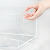 mDesign Ablagebox Aufbewahrung Organizer 4er-Set Griffe Kunststoff Transparent Bild 4