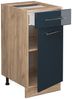 Küchenunterschrank Fame-Line Dunkelblau Hochglanz 40 cm , AP Eiche Vicco Bild 4