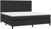 vidaXL Polsterbett mit Matratze & LED Schwarz 200x200 cm Kunstleder, Härtegrad: H2 [3135843] Bild 3