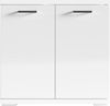 byLIVING Waschbeckenunterschrank NEBRASKA / Waschtisch Unterschrank stehend, in matt weiß Hochglanz weiß lackiert / 2-türig / B 60, H 59, T 31,5 cm Bild 3
