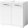 byLIVING Waschbeckenunterschrank NEBRASKA / Waschtisch Unterschrank stehend, in matt weiß Hochglanz weiß lackiert / 2-türig / B 60, H 59, T 31,5 cm Bild 4
