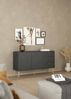 Dmora Kommode Erina, Wohnzimmerbuffet, Wohnzimmer-Sideboard, Moderne Küchen-Speisekammer, 147x39 h82 cm, Grau Bild 2