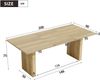 Esstisch ausziehbar 140/200x90 cm, MDF in Eichenoptik, rechteckig mit Lamellenbeinen Bild 4