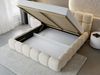GRAINGOLD Modo Polsterbett 120x200, Doppelbett mit Kopfteil, groß Stauraum, Velour-Stoff, Beige Bild 5