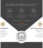 Belanoti Boxspringbett Age (Boxspringbett 160x200 Eiche 7-Zonen Taschenfederkern Matratze, inkl Visco Topper Bett 160x200 in der Farbe Grau H2/H3 Polsterbett), Hotelbett mit Massivholz Eiche Massivholzbett Bild 3
