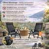 BigDean Klappstuhl Gartenstuhl Hochlehner Set klappbar bis 120kg (Set, 2 St), Vormontiert, 7-Fach verstellbar, Leicht, Platzsparend Bild 2
