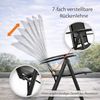 BigDean Klappstuhl Gartenstuhl Hochlehner Set klappbar bis 120kg (Set, 2 St), Vormontiert, 7-Fach verstellbar, Leicht, Platzsparend Bild 4