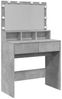 vidaXL Schminktisch mit LED-Beleuchtung Betongrau 80x41x134,5 cm 848188 Bild 2
