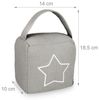 Relaxdays 4 x Türstopper Sack Stern grau Bild 5