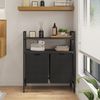 STEELSØN 'Rigil' Wäschesammler, schwarz, Wäschekorb inkl. 2 Wäschesäcke je 45 Liter aus Oxford-Gewebe, ausziehbar, Wäschebox mit 2 MDF-Ablageflächen Bild 2