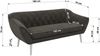 Sofa, Wohnzimmersofa PIRS 3, Skandinavisches Sofa 3-Sitzer, Sofa mit Wellenfederung, weiße Füße, Breite 180 cm Hoher Sitzkomfort - Dunkelgrau Velvet Bild 5