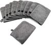 10er Pack Mikrofaser Waschlappen 15x21cm Dunkelgrau Saugfähige Frottee Handtuch Bild 2