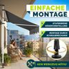 tillvex Balkonmarkise 300 cm Grau Gelenkarm Markise Klemmmarkise Sonnenmarkise Balkon ohne Bohren Bild 3