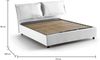 Dmora Anjin Doppelbett, Bettkasten mit Stoffbezug, 100 % Made in Italy, Öffnung vorne, geeignet für Matratze 160 x 190 cm, Weiß Bild 3