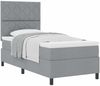 vidaXL Boxspringbett mit Kopfteil Hellgrau 100 x 200 cm Stoff 3339441 Bild 2
