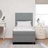 vidaXL Boxspringbett mit Kopfteil Hellgrau 100 x 200 cm Stoff 3339441 Bild 3