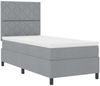 vidaXL Boxspringbett mit Kopfteil Hellgrau 100 x 200 cm Stoff 3339441 Bild 5