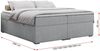 Boxspringbett - Doppelbett mit Multipocket-Matratze - BESS -140x200 - Hellgrau Stoff - H3 Bild 5