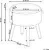Hocker NEELY Beige Samtstoff Bild 2