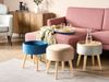 Hocker NEELY Beige Samtstoff Bild 3